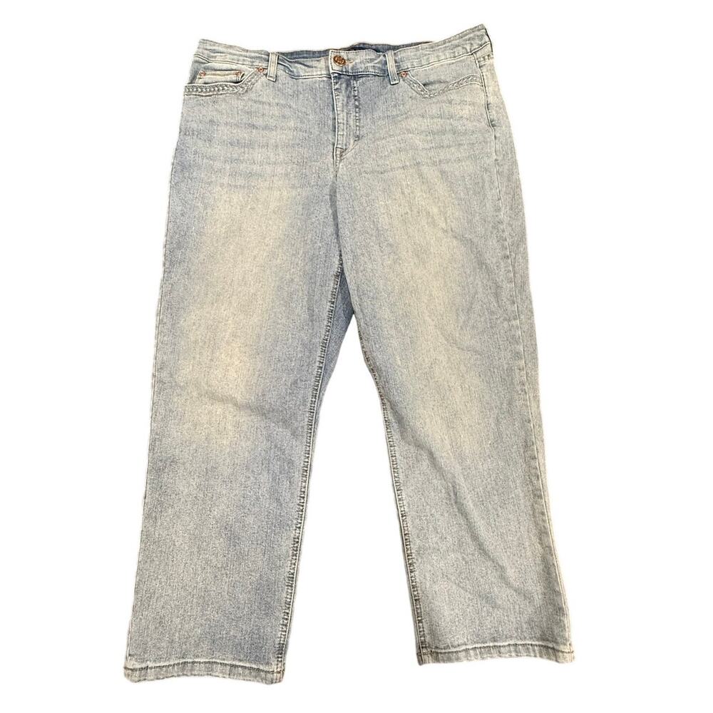 Bandolino Women's Blue Karyn Capri Denim Slim Casual Boyfriend Jeans Size 14